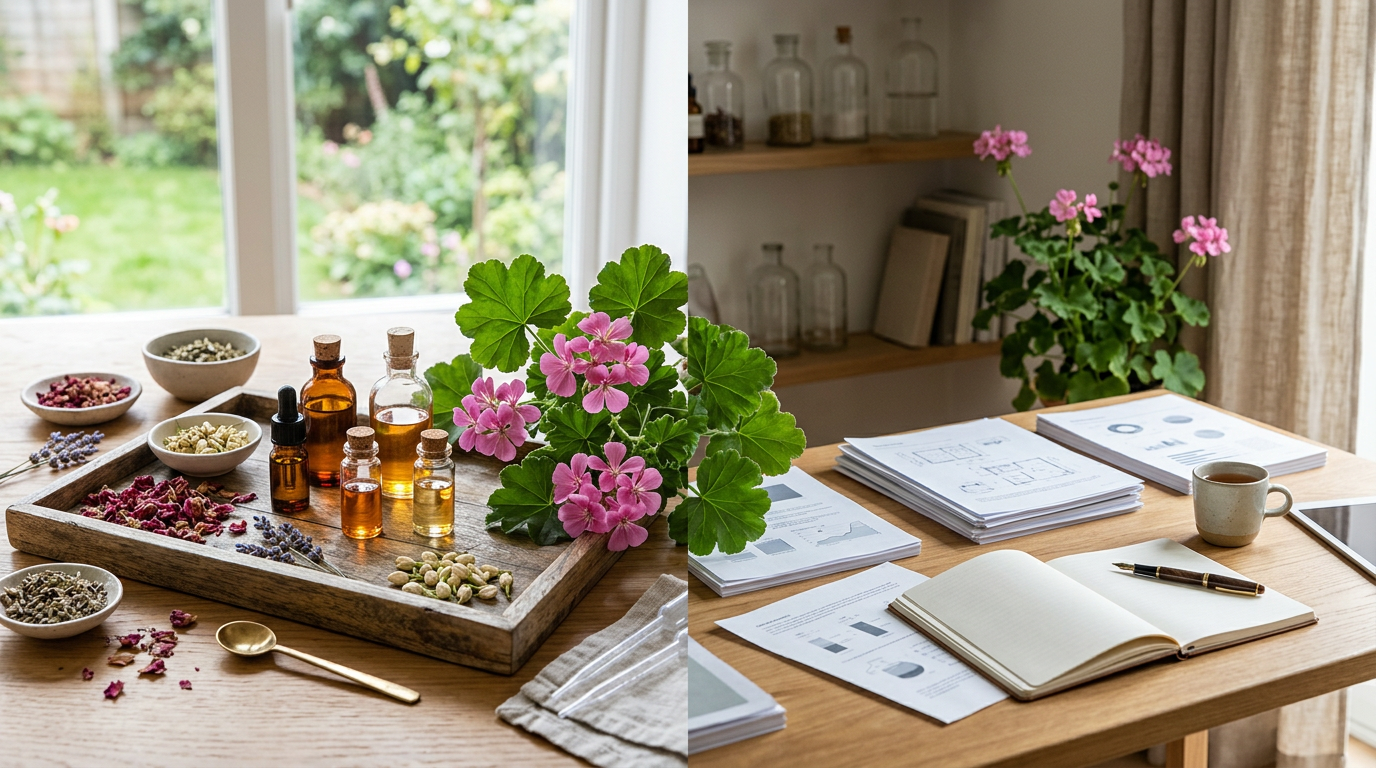 The Rose Garden Blend: Our Signature Geranium, Palmarosa, and Bergamot Mix